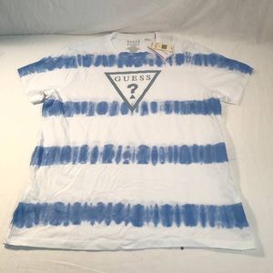 NWT Guess Triangle Logo Tie Dye Shirt